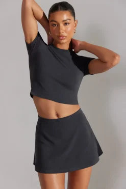 Oh Polly Women'S Clothing Sale - $65 And Under | Women'S Clothing Sale - $40 And Under^A-Line Mini Skort in Washed Black WashedBlack