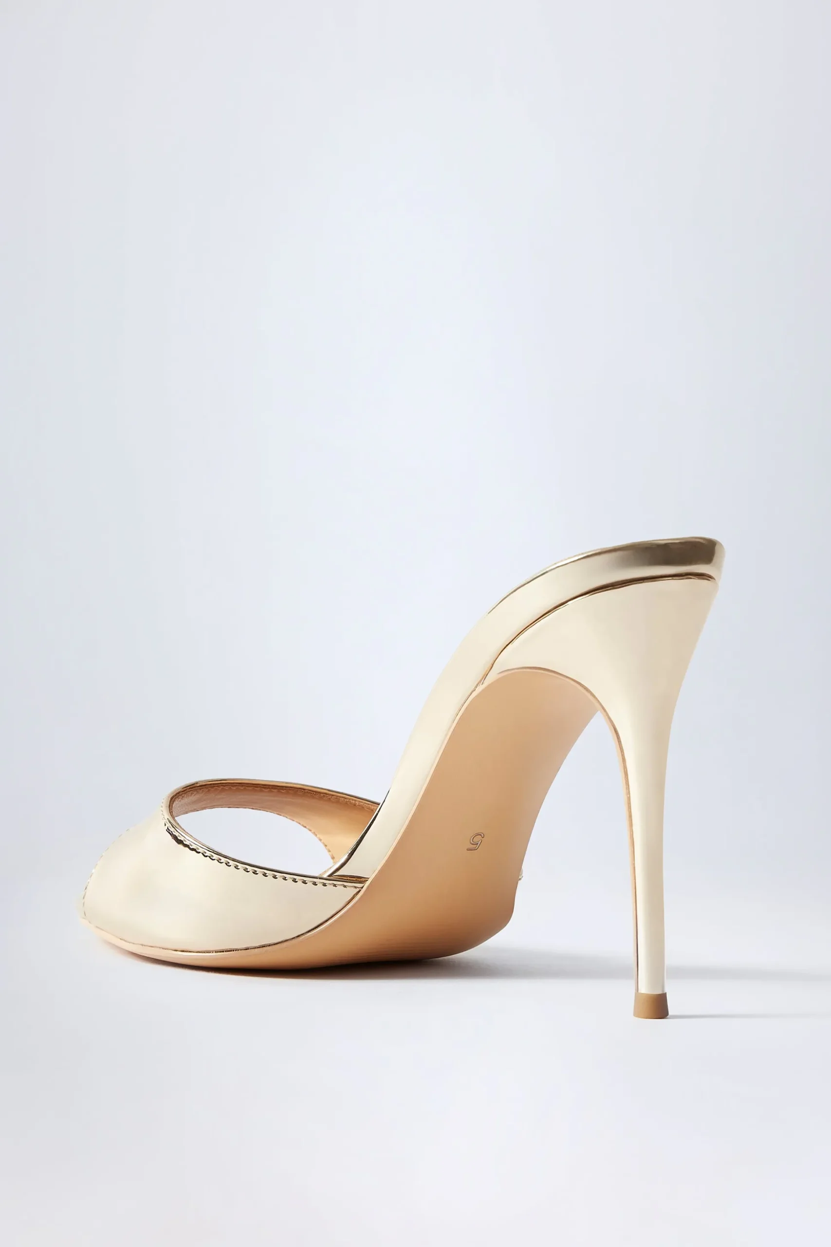 Oh Polly Fall Outfits | Party Dresses^Almond-Toe Heeled Mules in Mirrored Gold MirroredGold