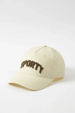 Oh Polly Women'S Clothing Sale - $65 And Under | Women'S Clothing Sale - $40 And Under^Appliqué Baseball Cap in Bone