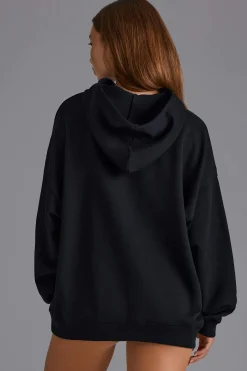 Oh Polly Tracksuits | Sweatshirts^Appliqué Oversized Hoodie in Black