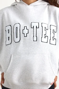 Oh Polly Tracksuits | Sweatshirts^Appliqué Oversized Hoodie in Heather Grey HeatherGrey