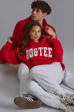 Oh Polly Tracksuits | Sweatshirts^Appliqué Oversized Hoodie in Cherry Red CherryRed