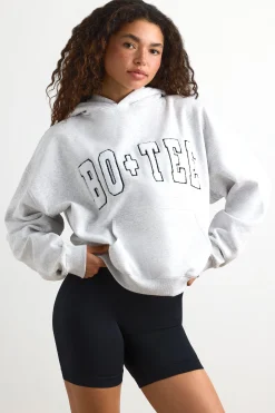 Oh Polly Tracksuits | Sweatshirts^Appliqué Oversized Hoodie in Heather Grey HeatherGrey