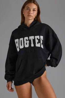 Oh Polly Tracksuits | Sweatshirts^Appliqué Oversized Hoodie in Black