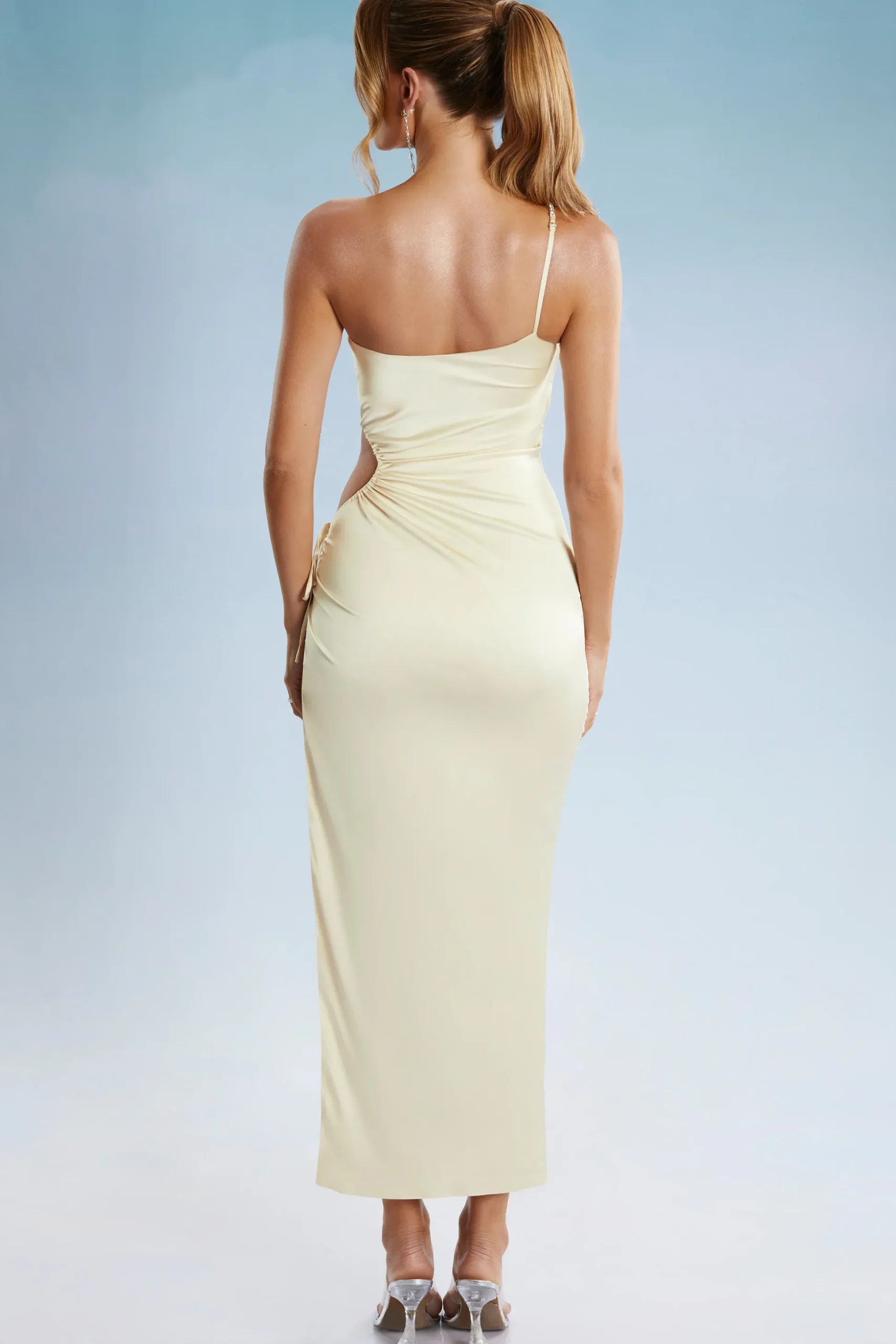 Oh Polly Women'S Clothing Sale - $65 And Under | Women'S Clothing Sale - $40 And Under^Asymmetric Cut Out Midaxi Dress in Ivory