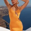Oh Polly Women'S Clothing Sale - $65 And Under | Women'S Clothing Sale - $40 And Under^Asymmetric Cut Out Mini Dress in Orange