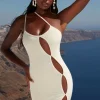 Oh Polly Women'S Clothing Sale - $65 And Under | Women'S Clothing Sale - $40 And Under^Asymmetric Cut Out Mini Dress in Ivory