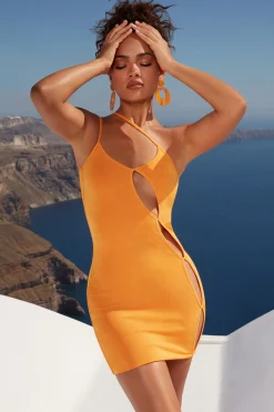 Oh Polly Women'S Clothing Sale - $65 And Under | Women'S Clothing Sale - $40 And Under^Asymmetric Cut Out Mini Dress in Orange
