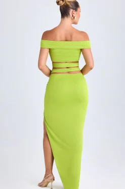 Oh Polly Skirts & Skorts | Co-Ords^Asymmetric Cut-Out Maxi Skirt in Lime Green LimeGreen