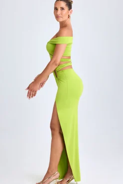 Oh Polly Skirts & Skorts | Co-Ords^Asymmetric Cut-Out Maxi Skirt in Lime Green LimeGreen