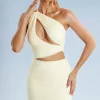 Oh Polly Women'S Clothing Sale - $65 And Under | Women'S Clothing Sale - $40 And Under^Asymmetric Draped Cut Out Mini Dress in Ivory