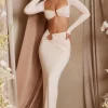Oh Polly Skirts & Skorts | Co-Ords^Asymmetric Draped Maxi Skirt in Cream