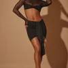Oh Polly Women'S Clothing Sale - $65 And Under | Women'S Clothing Sale - $40 And Under^Asymmetric Draped Mini Skirt in Black