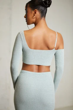 Oh Polly Women'S Clothing Sale - $65 And Under | Women'S Clothing Sale - $40 And Under^Asymmetric Long Sleeve Crop Top in Mint