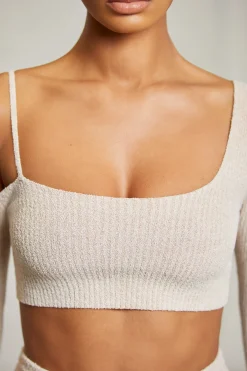 Oh Polly Women'S Clothing Sale - $65 And Under | Women'S Clothing Sale - $40 And Under^Asymmetric Long Sleeve Crop Top in Beige
