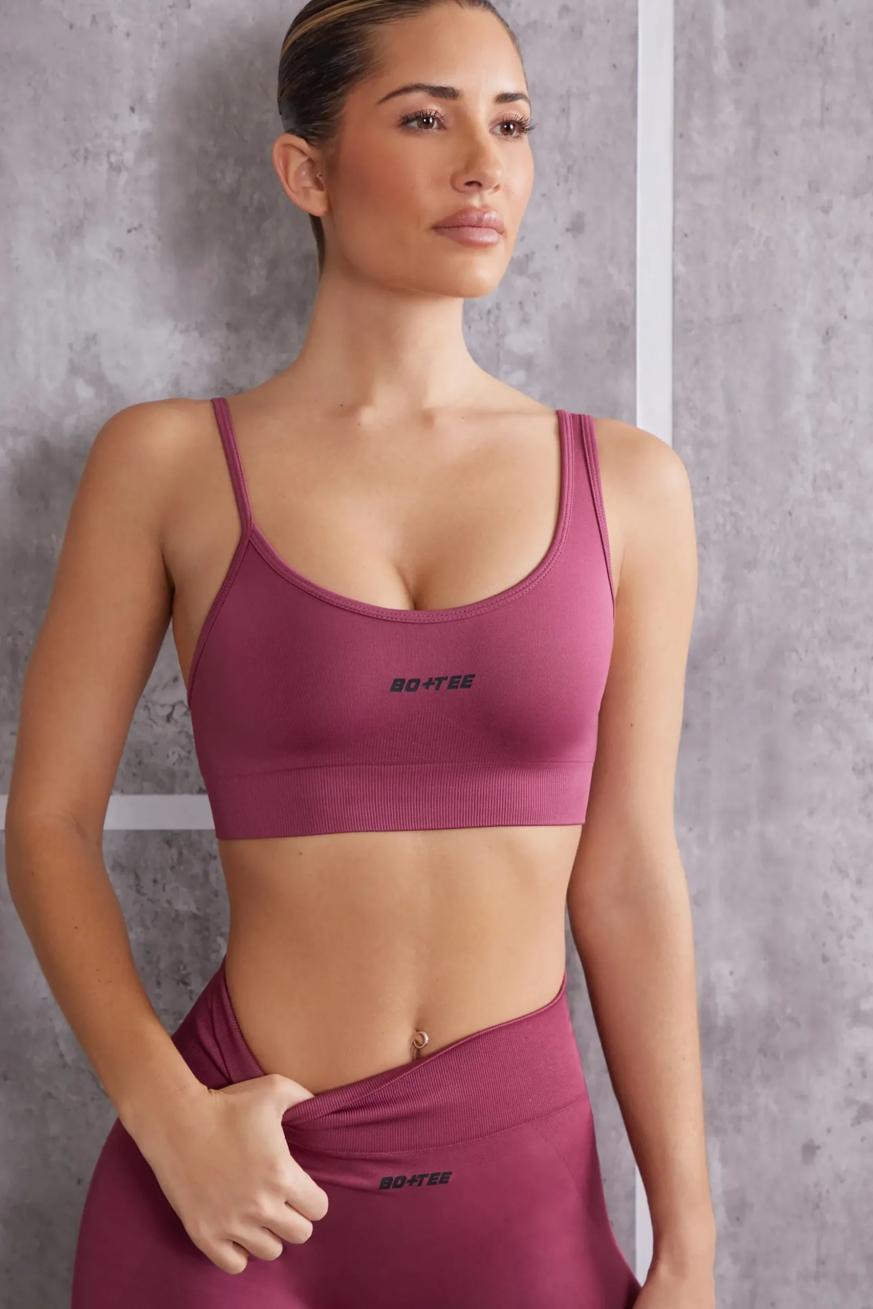 Oh Polly Women'S Clothing Sale - $65 And Under | Women'S Clothing Sale - $40 And Under^Asymmetric Sports Bra in Dark Rose DarkRose