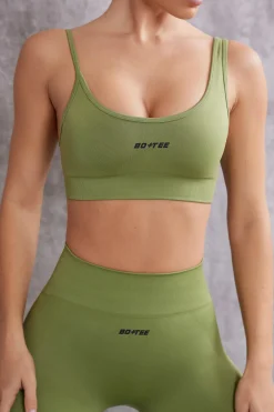 Oh Polly Women'S Clothing Sale - $65 And Under | Women'S Clothing Sale - $40 And Under^Asymmetric Sports Bra in Olive