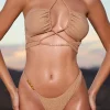 Oh Polly Women'S Clothing Sale - $65 And Under | Women'S Clothing Sale - $40 And Under^Asymmetric Thong Bikini Bottoms in Gold
