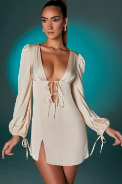 Oh Polly Women'S Clothing Sale - $65 And Under | Women'S Clothing Sale - $40 And Under^Balloon Sleeve Mini Dress in Ivory