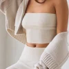 Oh Polly Knitwear | Matching Sets^Bandeau Chunky Knit Crop Top in Cream