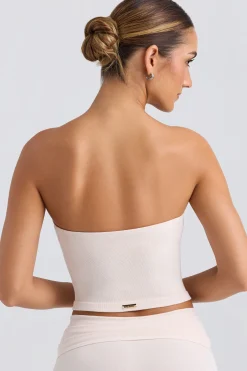 Oh Polly Matching Sets | Tops^Bandeau Crop Top in Washed Cream WashedCream