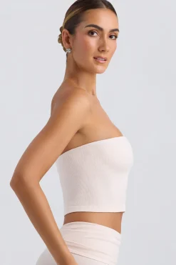 Oh Polly Matching Sets | Tops^Bandeau Crop Top in Washed Cream WashedCream