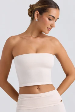 Oh Polly Matching Sets | Tops^Bandeau Crop Top in Washed Cream WashedCream