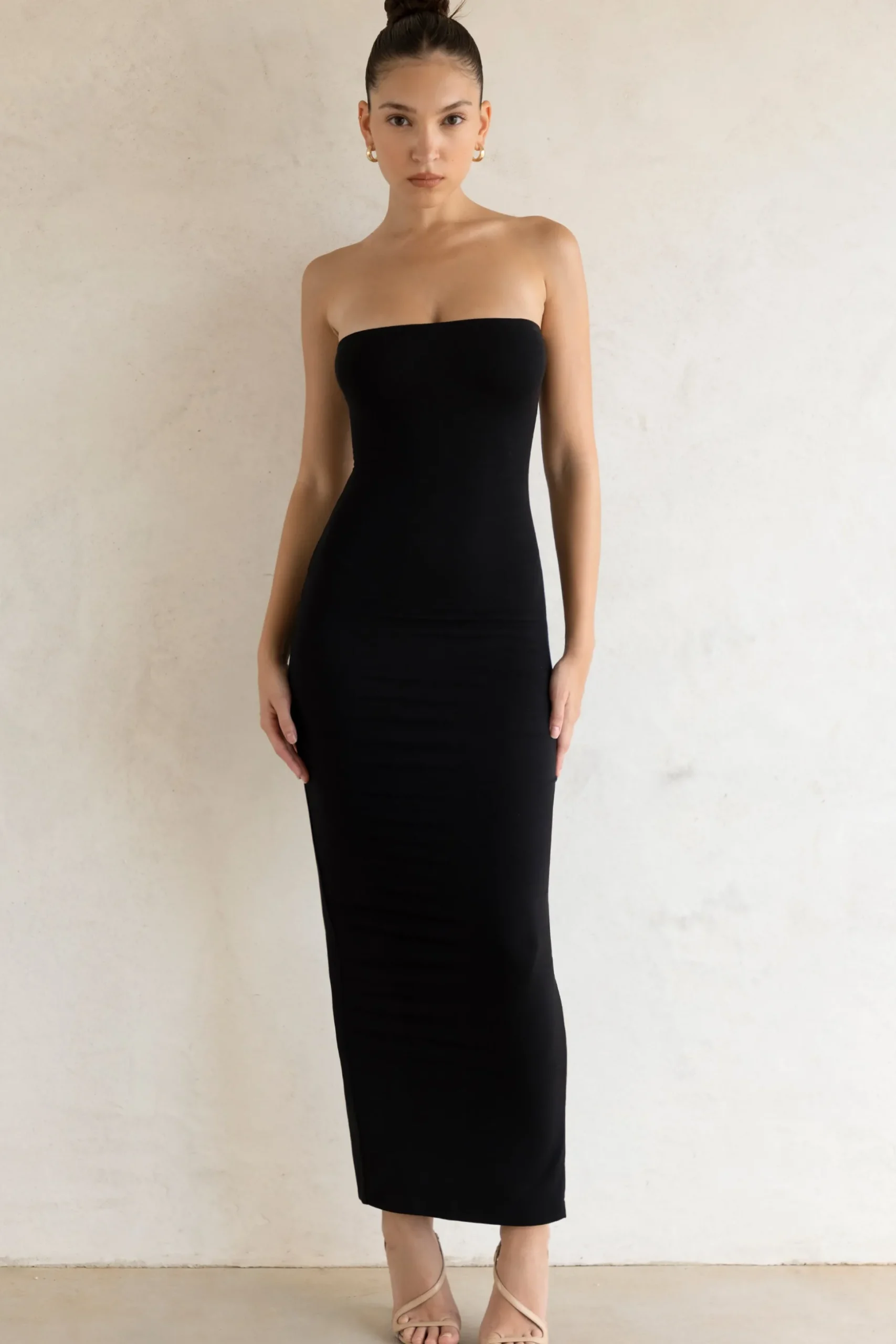 Oh Polly Tencel™ Modal Dresses^Bandeau Maxi Dress in Black