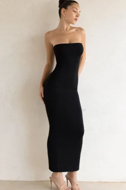 Oh Polly Tencel™ Modal Dresses^Bandeau Maxi Dress in Black