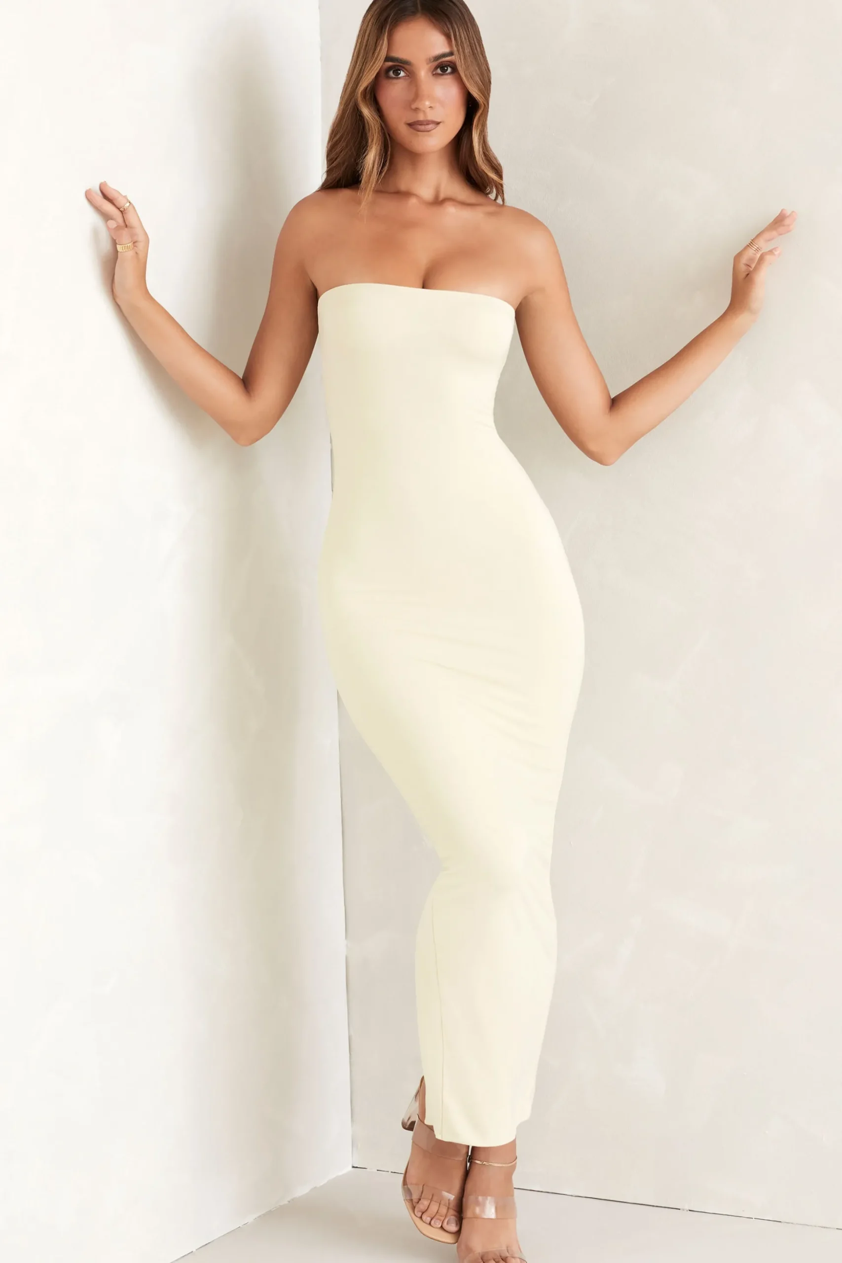 Oh Polly Bride To Be | Tencel™ Modal Dresses^Bandeau Maxi Dress in Ivory