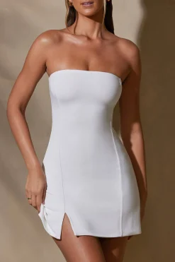 Oh Polly Elevated Essentials | Bride To Be^Bandeau Neckline Mini Dress in White