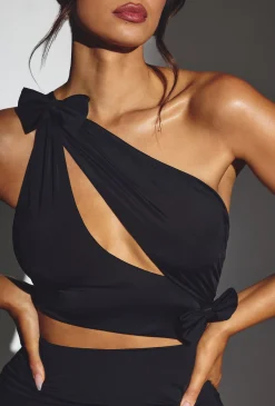 Oh Polly Fall Outfits | Party Dresses^Bow Detail Mini Dress in Jet Black JetBlack