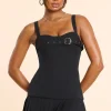 Oh Polly Fall Outfits^Brushed Twill Drop Waist Kilt Mini Dress in Black