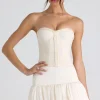 Oh Polly Skirts & Skorts | Co-Ords^Bubble Hem Mid-Rise Micro Mini Skirt in Ivory