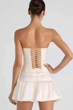 Oh Polly Skirts & Skorts | Co-Ords^Bubble Hem Mid-Rise Micro Mini Skirt in Ivory