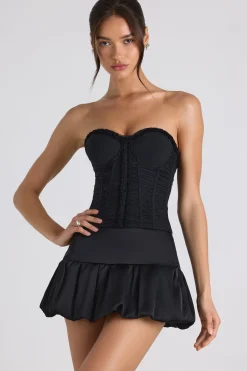 Oh Polly Skirts & Skorts | Co-Ords^Bubble Hem Mid-Rise Micro Mini Skirt in Black