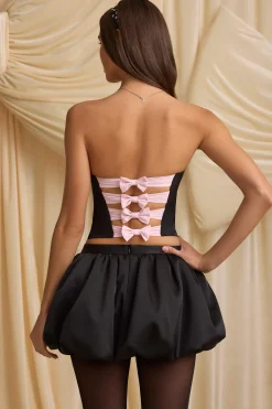 Oh Polly Skirts & Skorts | Bottoms^Bubble Hem Mid-Rise Mini Skirt in Black