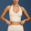Oh Polly Knitwear | Tops^Cable-Knit Halterneck Crop Top in Cream