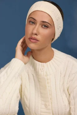 Oh Polly Gym Accessories | Knitwear^Cable-Knit Headband in Cream