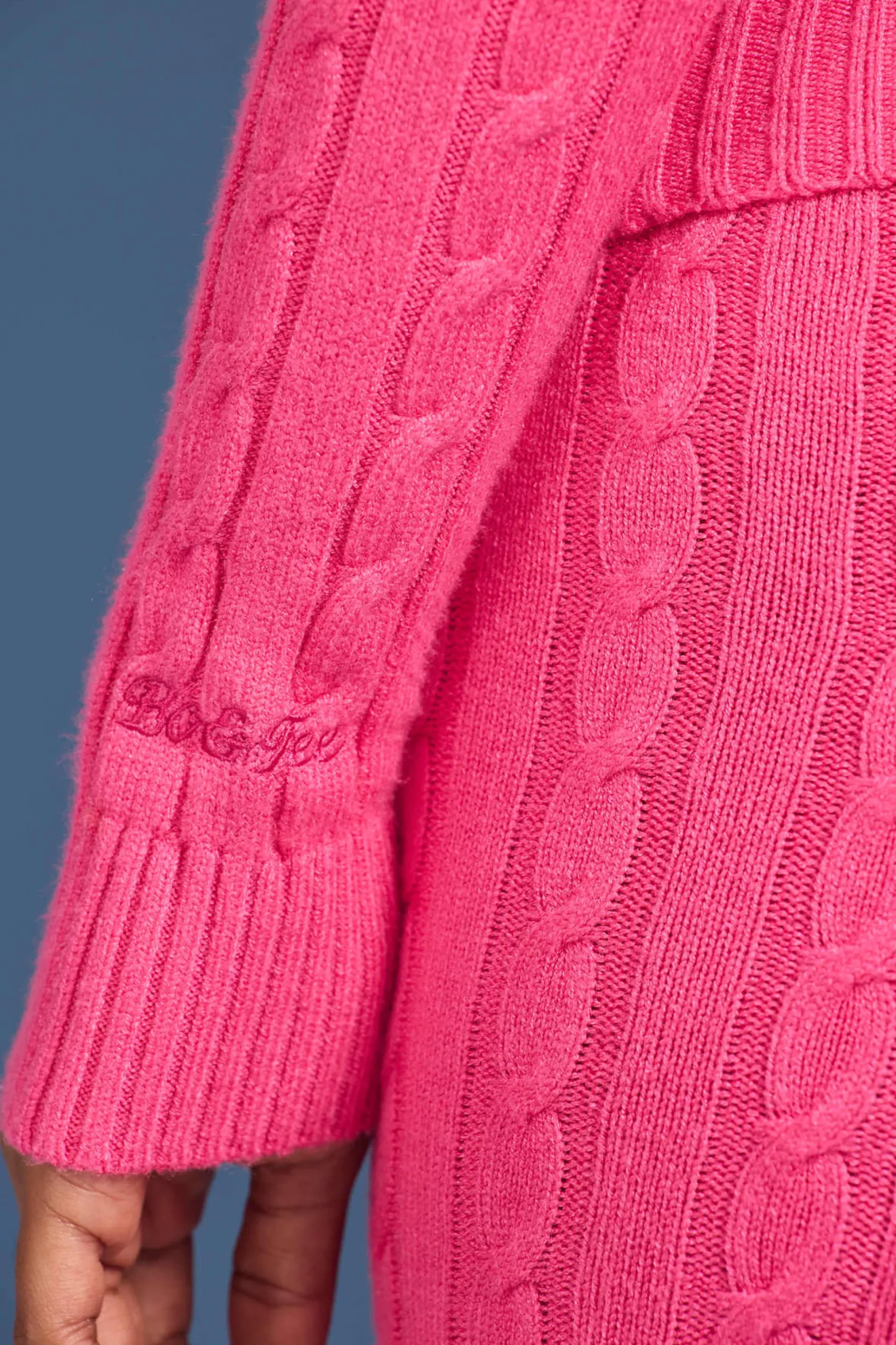 Oh Polly Knitwear | Tracksuits^Cable-Knit Zip-Up Hoodie in Hot Pink HotPink