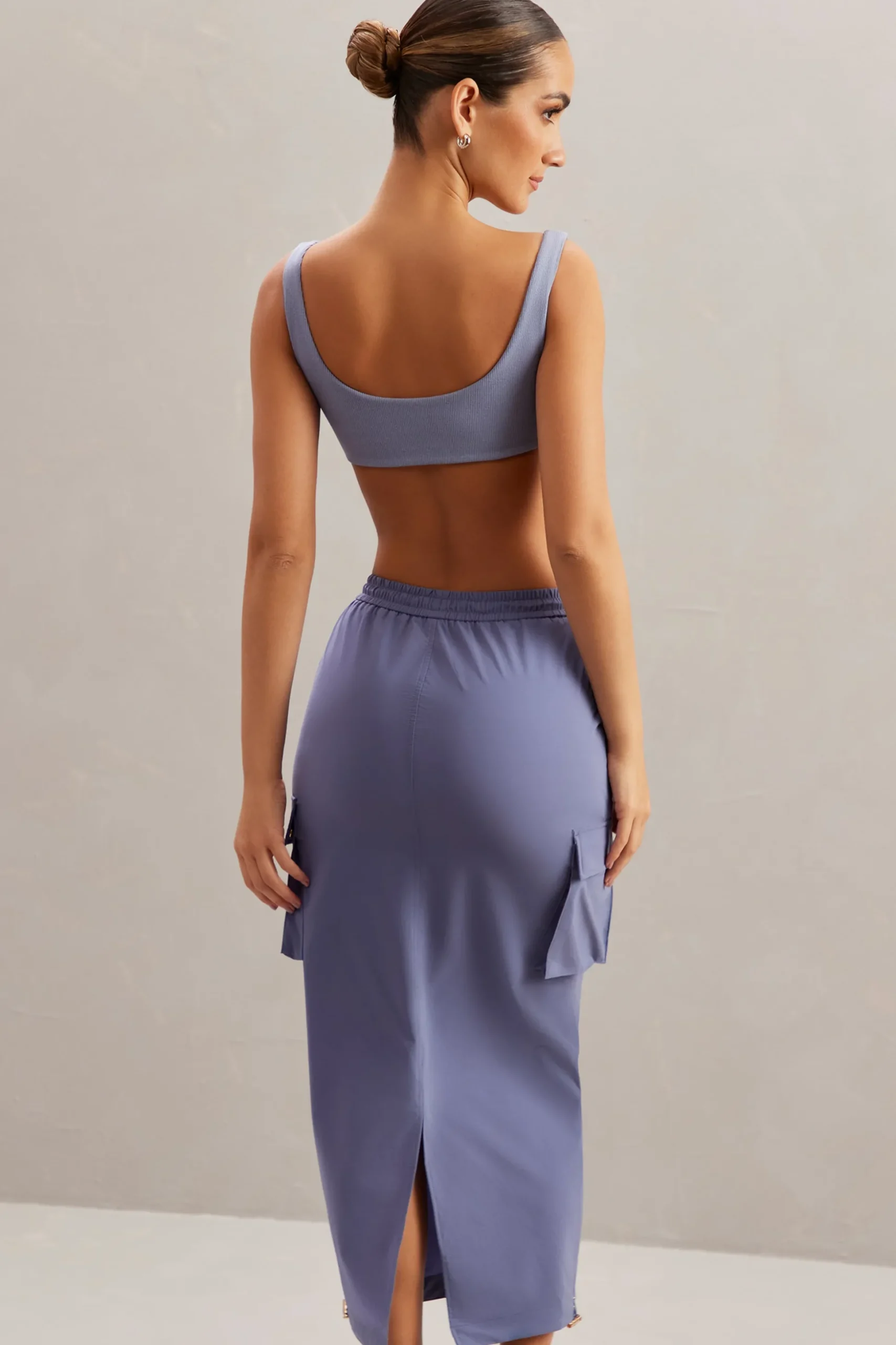 Oh Polly Women'S Clothing Sale - $65 And Under | Women'S Clothing Sale - $40 And Under^Cargo Maxi Skirt in Dusty Blue Navy