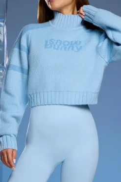 Oh Polly Knitwear | Tops^Chunky Knit Cropped Jumper in Baby Blue BabyBlue