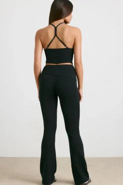 Oh Polly Knitwear | Matching Sets^Chunky Knit Kick Flare Trousers in Black
