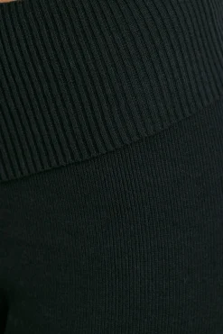 Oh Polly Knitwear | Matching Sets^Chunky Knit Kick Flare Trousers in Black