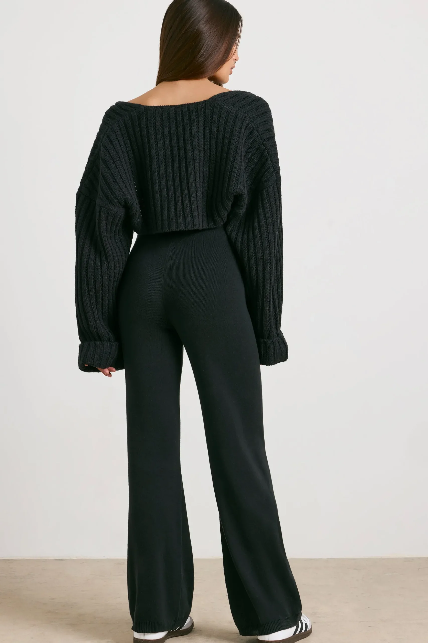 Oh Polly Knitwear | Tops^Chunky Knit Shrug in Black