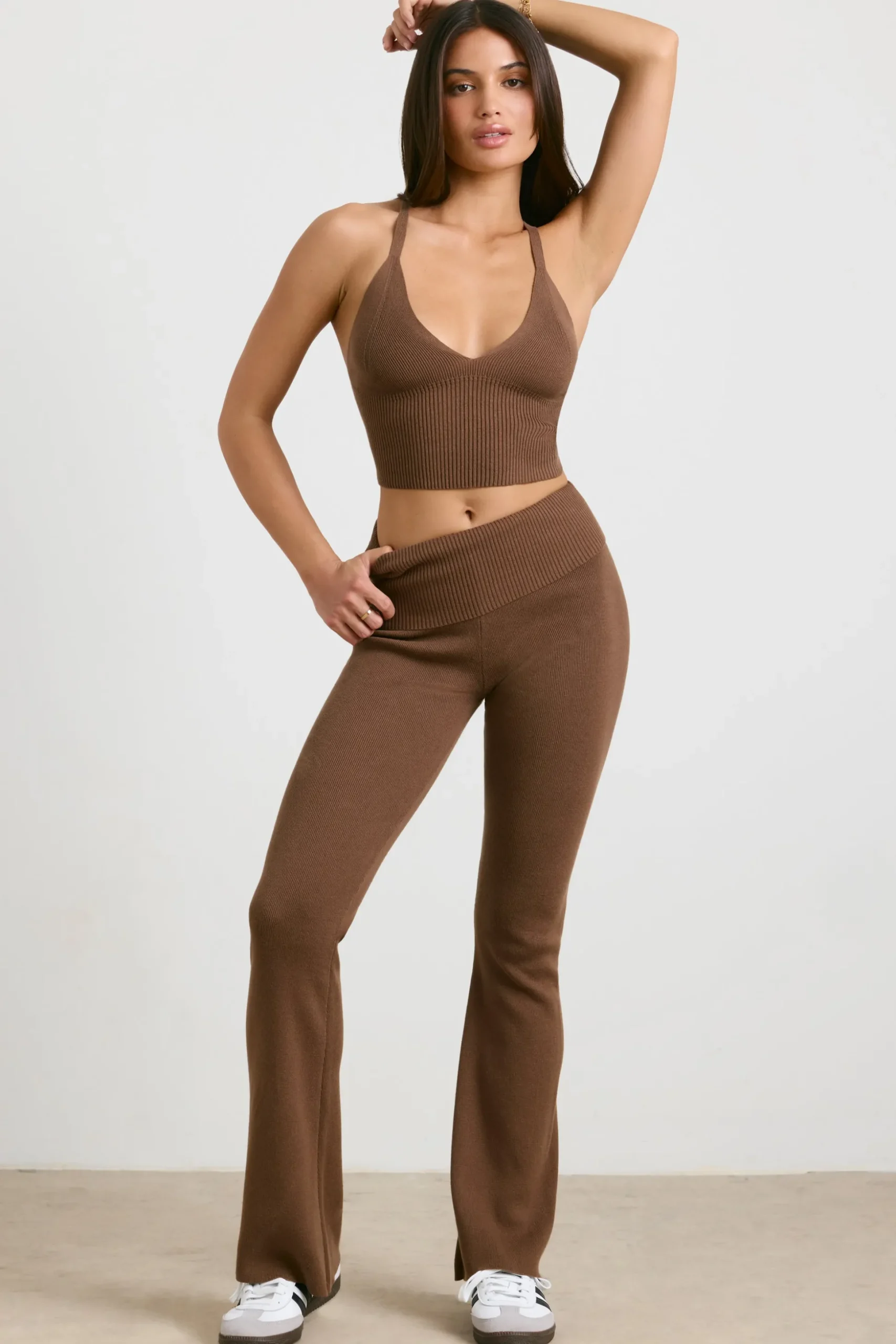Oh Polly Matching Sets | Knitwear^Chunky Knit Tank Top in Espresso