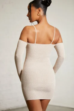 Oh Polly Women'S Clothing Sale - $65 And Under | Women'S Clothing Sale - $40 And Under^Cold Shoulder Long Sleeve Mini Dress in Beige