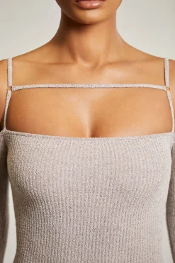 Oh Polly Women'S Clothing Sale - $65 And Under | Women'S Clothing Sale - $40 And Under^Cold Shoulder Long Sleeve Mini Dress in Mocha