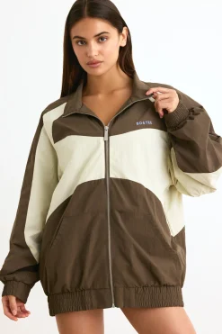 Oh Polly Coats | Tracksuits^Colourblock Track Jacket in Espresso