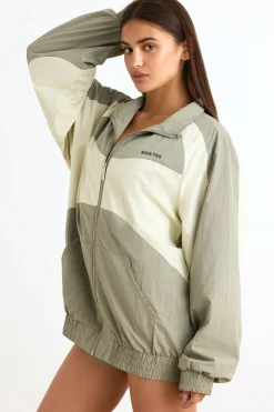 Oh Polly Coats | Tracksuits^Colourblock Track Jacket in Mineral